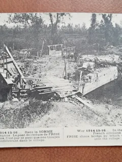 Carte postala, Guerre 1914-15-16, dans la Somme, offensive francaise, 1918