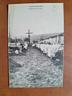 Carte postala, Guerre 1914-1915, Cimetiere de la Folie, 1916