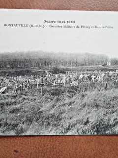 Carte postala, Guerre 1914-1918, Montauville, Cimetiere Militaire du Petang et Bois le Pretre, 1920