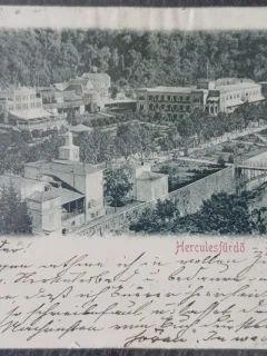 Carte postala, Herculane, vedere generala, 1901