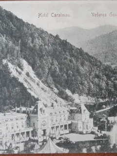Carte postala, Hotel Caraiman vedere generala, inceput de secol XX
