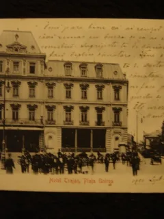 CARTE POSTALA. HOTEL TRAIAN, PIATA UNIREA