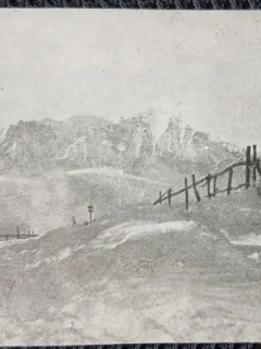 Carte Postala, Iarna in Bucegi, perioada interbelica