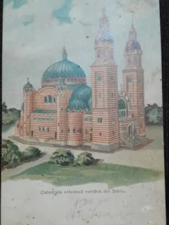 Carte postala, ibiu Catedrala ortodoxa romana, 1927