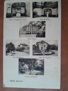 Carte postala, imagini Baile Govora, 1933