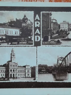 Carte postala, imagini din Arad, 1945