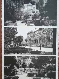 Carte postala, imagini din Baile Herculane, perioada interbelica