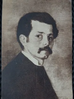 Carte Postala, Ion Andreescu autoportret, perioada nde inceput a comunismului