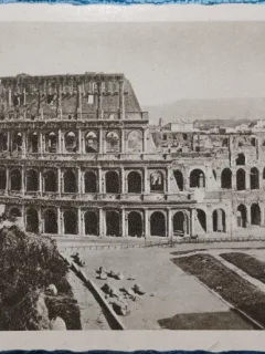 Carte postala, Italia, Roma, Anfiteatro Flavio o Colosseo, perioada interbelica