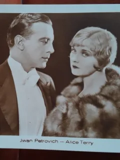 Carte postala, Jwan Petrovich actor yugoslav si Alice Terry actrita si regizoare americana