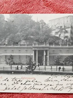 Carte postala, Karlsbad, Felsenquelle, 1905