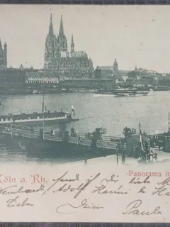 Carte postala, Koln, Rinul, 1924