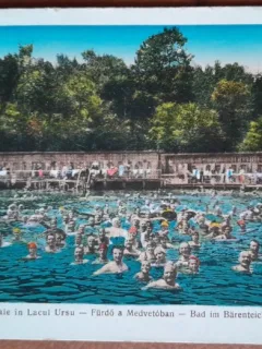 Carte postala, Lacul Ursu, Baile Sovata, 1930