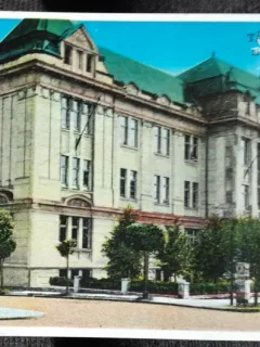 Carte postala, Liceul Papiu Ilarian din Targu Mures, perioada interbelica