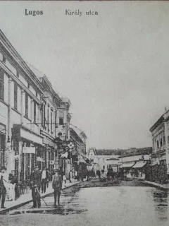Carte postala, Lugoj, Strada Király, 1919