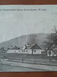 Carte postala, Locuintele Functionarilor Fabrica Union Scutaru M.Casin, perioada interbelica