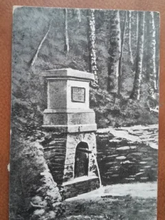 Carte postala, locul unde izvoraste raul Tisa, 1926