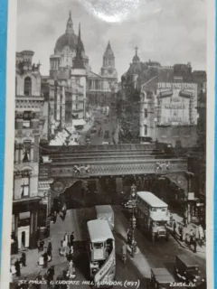 Carte Postala, Londra, St. Pauls & Ludgate Hill, 1937