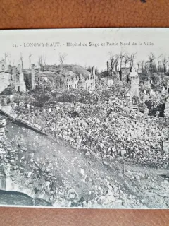 Carte postala, Longwy-Haut, Hopital de Siege et Partie Nord de la Ville, 1925