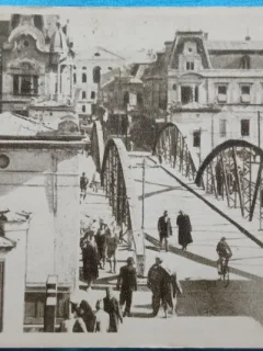 Carte postala,  Lugoj, Pod peste Timis, 1956