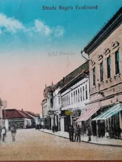 Carte postala, Lugoj, strada Regele Ferdinand, 1928