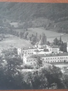 Carte postala, Manastirea Bistrita, vedere generala, 1935