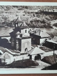 Carte postala, Manastirea Cornet-Arges, perioada interbelica