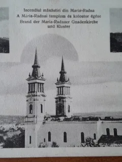 Carte postala, Manastirea Maria-Radna, 1929