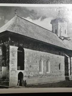 Carte postala, Manastirea Moldovita, perioada interbelica