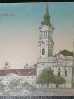 Carte postala, manastirea romano catolica Sf. Maria Radna, perioada interbelica