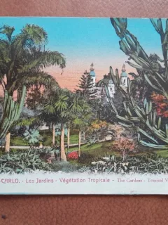 Carte postala, Monte Carlo Les jardins, 1924