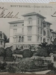 Carte postala, Montestoril-Grupo de chalets, 1905