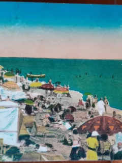Carte postala, Movila, plaja de la mare, 1927
