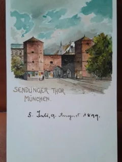 Carte postala, Munchen, 1899