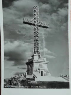 Carte postala, Muntii Bucegi, Caraiman, Crucea Eroilor, perioada interbelica