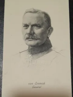 Carte postala, necirculata, Generalul Otto Von Emmich, inceput de secol XX