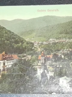 Carte postala, necirculata, Sinaia vedere generala, perioada interbelica