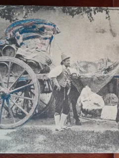 Carte postala, negustor de vinuri la Roma, inceput de secol XX