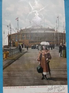 Carte Postala, Netherlands, Scheveningen, Rontonde Wandelhoofd, perioada interbelica
