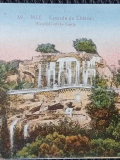 Carte Postala, Nice, Cascade du Chateau, perioada interbelic