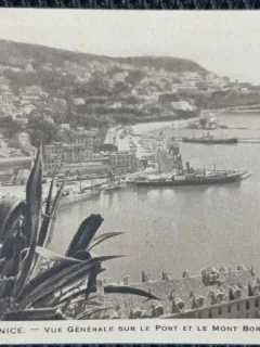 Carte Postala, Nice, Vue generale sur le Port et le Mont Baron, perioada interbelica