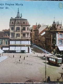 Carte postala, Oradea Mare, Piata Regina Maria, 1927