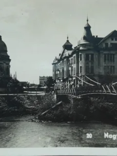 Carte postala, oradea, Podul Koros, 1944