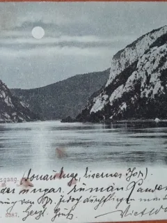 Carte postala, Orsova, Cazane, 1901