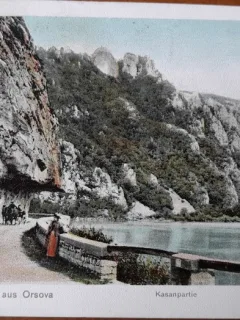 Carte postala, Orsova Cazanele Dunarii, 1903