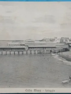 Carte Postala, Ostia Mare, Spiaggla, perioada interbelica