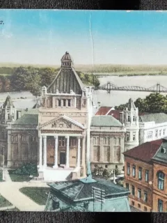 Carte postala, Palatul Cultural din Arad, perioada interbelica