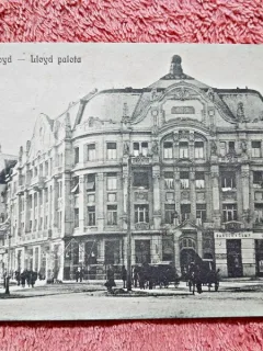Carte postala, Palatul Lloyd Timisoara, inceput de secol XX