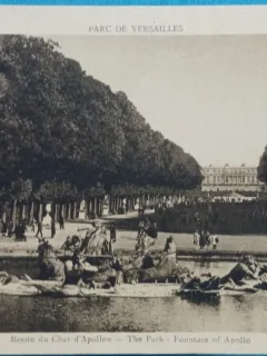Carte Postala, Parc de Versailles, Bassin du Char dApollon, perioada interbelica