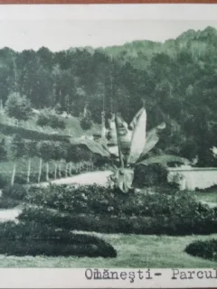 Carte postala, parcul din Olanesti, 1939